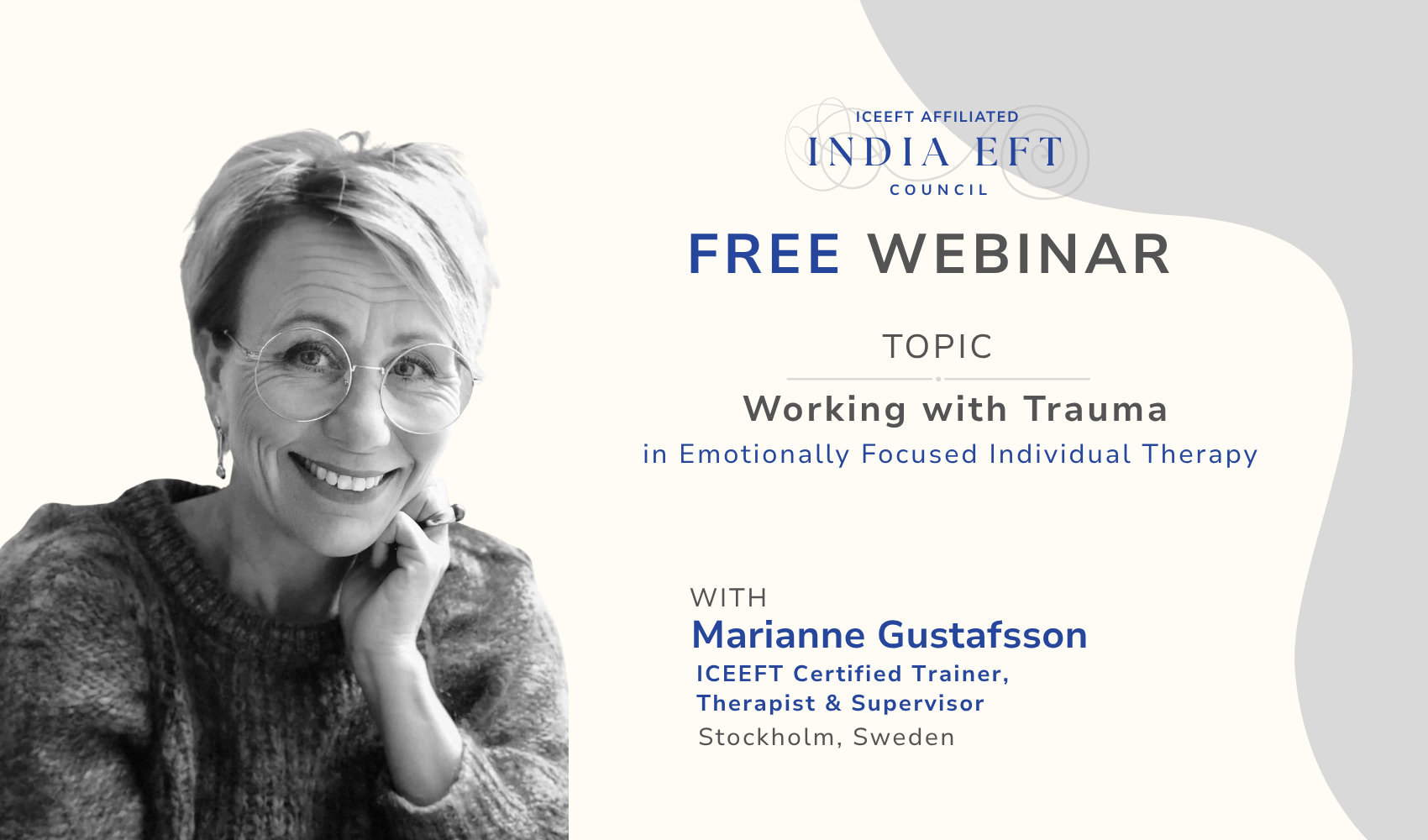 Free webinar: Working with Trauma in Emotionally Focused Individual Therapy